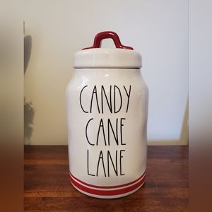Rae dunn candy cane lane canister